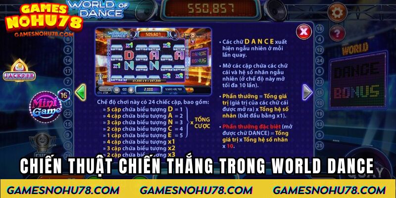 Chiến thuật chiến thắng trong Nổ Hũ World Dance